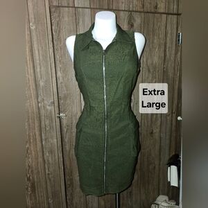 Green Zip-Up Cargo Dress | Windsor